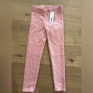 Janie and Jack corduroy velvet leggings in light pink